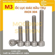 Hexagon head screw 304 stainless steel size M3x18mm, M3x20mm, M3x25mm, M3x30mm, M3x35mm, M3x40, 45, 