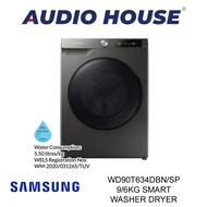 SAMSUNG WD90T634DBN/SP 9/6KG SMART FRONT LOAD WASHER DRYER (INOX) ***2 YEARS SAMSUNG WARRANTY***