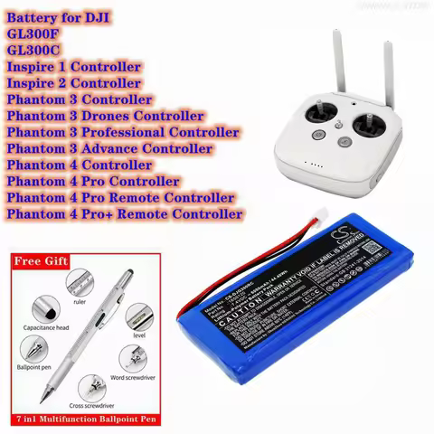 Cameron Sino Battery 7.4V/6000mAh 1650120 for DJI GL300C,GL300E,GL300F,Inspire 1/2/3/4 Controller Ph