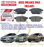 100% ORIGINAL TOYOTA VIOS NCP93 NCP150 ALTIS ZZE121 ZRE142 ZRE172 WISH 2009- REAR DISC BRAKE PAD 044