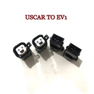 Solid type Uscar to ev1 adaptor ev1 to ev6 ev14 for bosch LS1 LS2 LS3 fuel injector connector