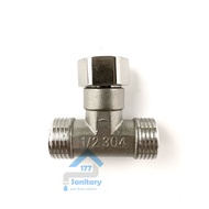 Nepel T Ring putar Stainless 304 TS18- naple tee kran  1/2 inch fitting mur sambungan kran sock /K22