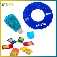 BVY  1Pc New SIM Card Reader USB Card Reader Simcard Writer Copy Cloner Baup GSM CDMA WCDMA Cellphon