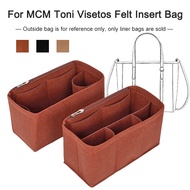 Felt Insert Bags Organizer For MCM Toni Visetos Tote Cosmetic Bag Handbag shaper Shopper Bag Makeup Travel Inner Purse