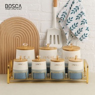 Bosca Living - Gradient Spice Jar Beautiful Kitchen Spice Rack/ 7 Pcs 7 in 1 Luxury Ceramic Spice Ra