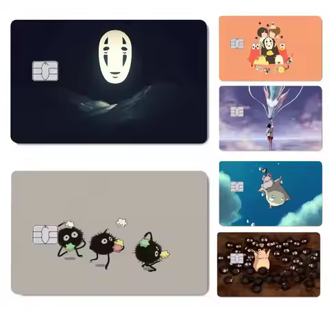 S-Spirited AwayS 100% Hot Sale Amine Credit Debit Bank Card Bus Card Film Skin Sticker 1 Set Of 4 Pc