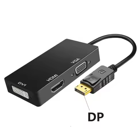 1080P Displayport DP TO HDMI-Compatible DVI VGA Adapter HUB For Projector TV Laptop PC Display Port 