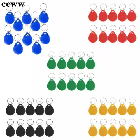 10Pcs 125KHZ RFID Proximity ID Token Tags Key Fobs Access System Keyfobs Read Only RFID EM4100 TK410