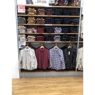 KEMEJA Uniqlo - Woman Long Sleeve Flannel Shirt