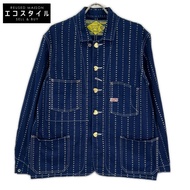 TCB Jeans 藍色貓心條紋牛仔連身工作服，36 碼 [二手]