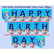 BABY SHARK CUSTOMIZED BIRTHDAY BANNER