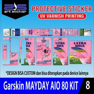 SKIN Stiker Garskin Mayday Aio UV Varnish Printing Abstrak Blue