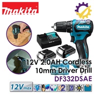 Makita DF332DSAE, 12V 2.0AH 10mm (3/8”) Cordless Driver Drill