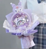 節日優惠❤️母親節花束 kuromi 可羅米 魔法melody  巴庫 酷洛米滿天星花束 led燈 永生花 乾花 情人節禮物 520花束 勿忘我 聖誕節花束 聖誕節禮物 告白 交換禮物 平安夜 生日 