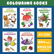 Animal, Fruit, Vegetable, Small Insect Children Colouring book/ Buku Kertas Mewarna kanak-kanak A5 |