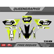 DECAL YZ 85 NEW, GTX YZ 85 NEW CAN CUSTOMIZE NAME, NONOR, SPONSOR, COLOR (4)