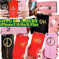 G-DRAGON Fashion Letter Mirror Case for OPPO R9 R9s R11 Plus iPhone 7 6 Plus Couple Soft Shell GD