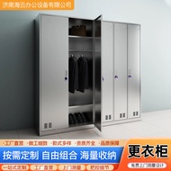 S/🔑Wardrobe Staff Dormitory Iron Locker Gym Bathroom Wardrobe Factory Workshop Steel Multi-Door Wardrobe 3N8Z