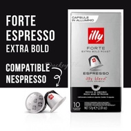 illy Coffee Espresso Compatible Nespresso Series FORTE 10 Capsules