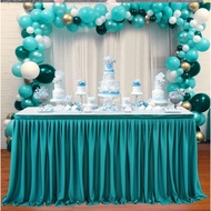 Pleated Table Skirt Tassel Skirting/ 85cm x 450cm Buffet Decoration