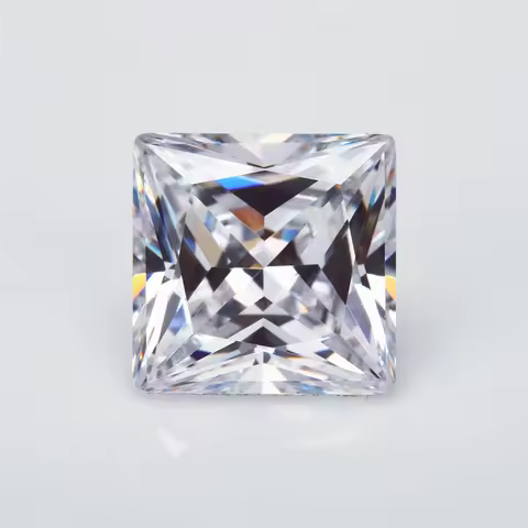 1.5x1.5~10x10mm Square Princess Cut EF VVS1 D Color Lab Grown Loose Moissanite Stone Test Positive (