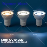 Wynnner Store [GU10 S SIZE] MR11 GU10 Holder Bulb 5W Led Daylight Coolwhite Warmwhite Tri-colour (GU