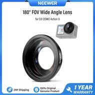 NEEWER 180° FOV Wide Angle Lens Compatible with DJI Osmo Action 6 Only Action Camera Lens FL-B53
