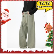 Old money Style old money Vertical Stripes High-Quality Book Cloth Belt Denim (X98) 1 Black