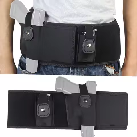 Outdoor Hunting Belly Band Holster Neoprene Gun Holster Waist Hidden Carry Tactical for Glock 19 Ber