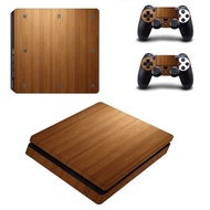 Vinyl Decal For Playstation 4 Slim Console Included 2 Controllers Skins - Game Accessories Wood Grai