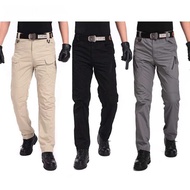 Tactical Cargo Pants Men Slim Fit Waterproof Men's Tactical Pants Waterproof Multi Pocket Pants Outdoor Leisure