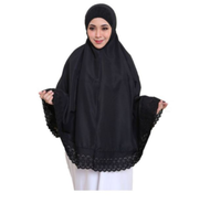 MINI TELEKUNG POCKET COTTON TELEKUNG HAJI DAN UMRAH(TOP ONLY BLACK)