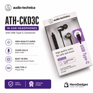 Audio-Technica ATH-CKD3C USB Type-C Earphone HiFi Stereo Bass Mic Original
