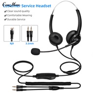 H300D Telephone Headset Lossless Noise Reduction Breathable 35mm RJ9 Call Center Communication Binaural Headphone for Truck Driver Office