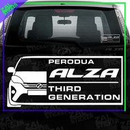 *<ZAL STICKER> STICKER KERETA ALZA PERODUA THIRD GENERATION