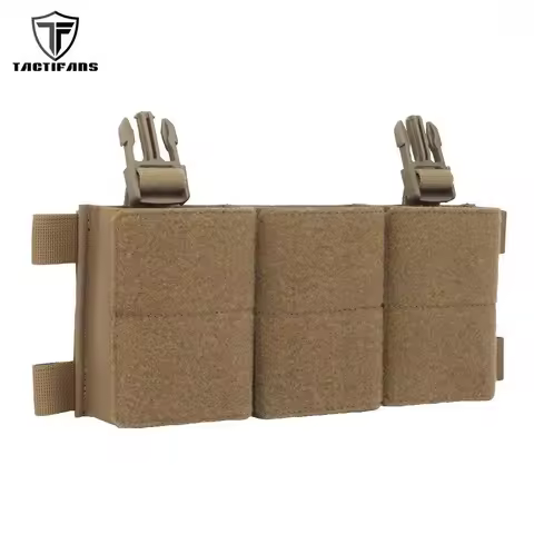 Triple Magazine Pouch 7.62 SR25 AR10 MAG Holder Pocket Loop Panel 1 Inch Buckle Connection For LV119