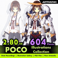 🔥 Digital Illustration Art - POCO 🔥 Anime Figure | CG Art Digital Drawing Book | Smart Drawing Table