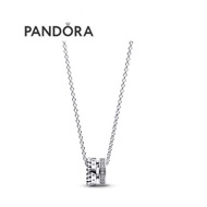 Pandora Signature Logo Pavé & Beads Pendant & Necklace