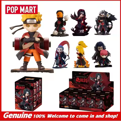 New POPMART Naruto Shippuden Figurine Blind Box Battle Against The Akatsuki Series Gaara Itachi Obit