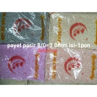 Sand sequins size 8/0=3.0mm contents 1 pound
