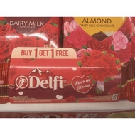 BUY 1 GET 1 FREE DELFI DAIRY MILK. DELFI ALMOND. DELFI CHOCOLATE. VALENTINE'S CHOCOLATE