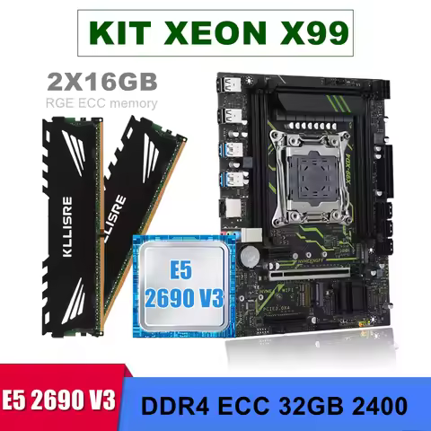 Kllisre LGA 2011-3 Motherboard kit xeon X99 E5 2690 V3 32GB 2400MHz DDR4 ECC Memory