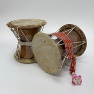 (FREE CARRY BAG) Wooden Udukai Udukkai Indian Traditional Musical Instrument 7" 7.5" 8" Inches