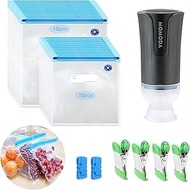 MOMODA Sous Vide Cooking Bags - Set of 20 | BPA-Free Reusable Vacuum Seal Bags with Air Valve for Jo