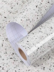 1卷大理石紋塑膠墊紙,防水壁紙卷,浴室桌面廚房用粘貼貼紙,適用於家具裝飾