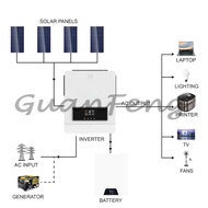 Solar System Kit 6KW 10KW 4KW 8KW 11KW MPPT Off-Grid Hybrid Solar Inverter 6000 Watts Off-Grid Solar