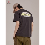 Gramic'a men's classic casual round neck letter printed pure cotton fashionable short sleeved T-shir