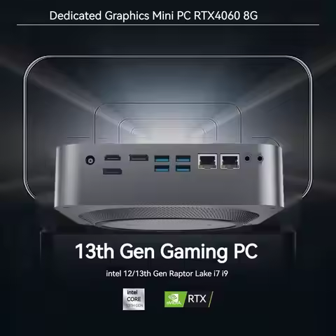 Intel Core i9 12900H Gaming Mini PC with NVIDIA GeForce RTX4050 6G Windows11 Pro Gamer Office design