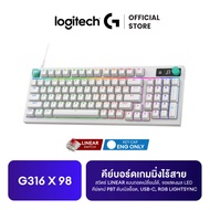 Logitech G316 X 98 คีย์บอร์ดเกมมิ่งไร้สาย สวิตช์ Linear แบบถอดเปลี่ยนได้ จอแสดงผล LED แบบดอทเมทริกซ์