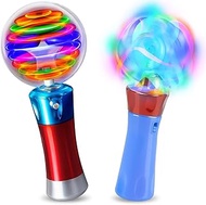ArtCreativity LED Wands for Kids, Set of 2, Includes 1 Light Up Orbiter Spinning Wand and 1 Light Up